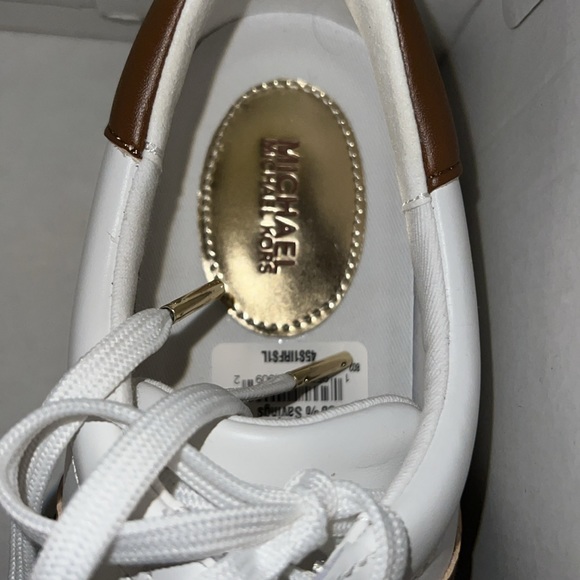 NIB MICHAEL MICHAEL KORS IRVING STRIPE LACE UP LEATHER sneakers SZ10 new in box - Picture 5 of 11